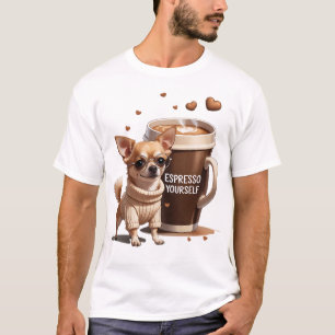 Espresso jezelf – Coffee Chihuahua Editie T-shirt