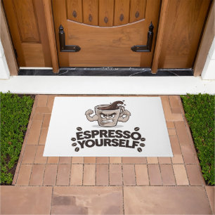 Espresso Jezelf - Grappig Koffie Liefhebber Design Deurmat