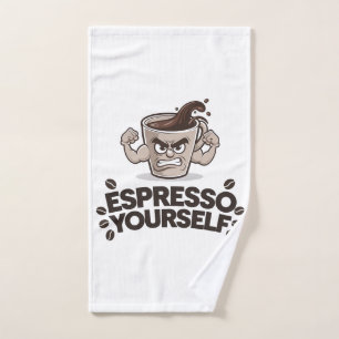 Espresso Jezelf - Grappig Koffie Liefhebber Design Handdoek