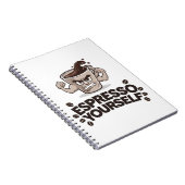 Espresso Jezelf - Grappig Koffie Liefhebber Design Notitieboek (Rechterzijde)