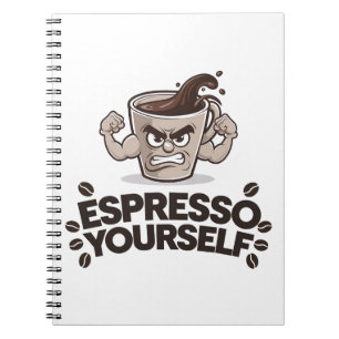 Espresso Jezelf - Grappig Koffie Liefhebber Design Notitieboek