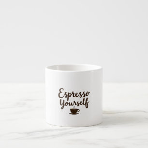 Espresso Jezelf Grappige Koffie Citaat Typografie Kop