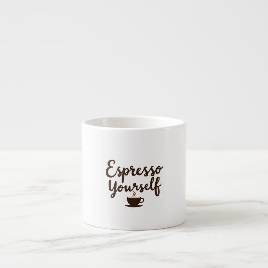 Espresso Jezelf Grappige Koffie Citaat Typografie Kop (Voorkant)