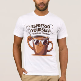 Espresso Jezelf Grappige Koffie Liefhebbers Cup T- T-shirt
