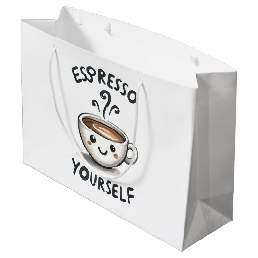 Espresso Jezelf koffie Groot Cadeauzakje (Achterkant Gekanteld)