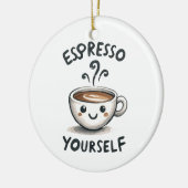 Espresso Jezelf koffie Keramisch Ornament (Links)