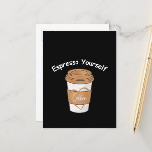 Espresso jezelf koffie liefhebber briefkaart