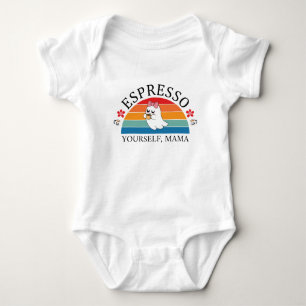 Espresso Jezelf Mama - Retro Rainbow Ghost Romper