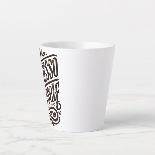 Espresso Jezelf 'Modern Coffee Lover Gift Latte Mok (Voorkant)