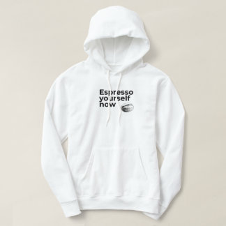 Espresso Jezelf Nu Koffie Quote met Bean Hoodie