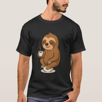 Espresso Koffie Luiaard Ontwerp Grappig Cadeau voo T-shirt