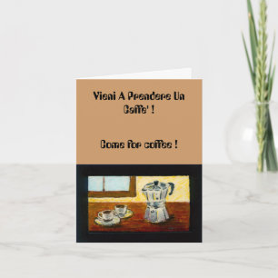 Espresso koffie uitnodiging