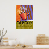 Espresso koffiebar - Pop Art Poster (Keuken)