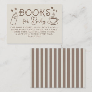 Espresso Koffieboeken voor babyverzoek Informatiekaartje