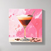 Espresso Martini avec toile de haricots de café (Recto)