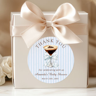 Espresso Martini Baby Shower Bedankt Sticker