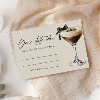 Espresso Martini Bridal Shower Date Idea Informatiekaartje