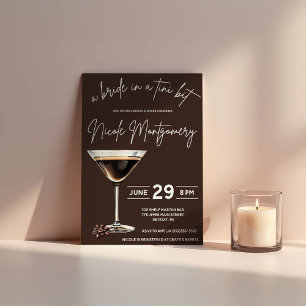 Espresso Martini Bride in een Tini Bit Vrijgezelle Kaart