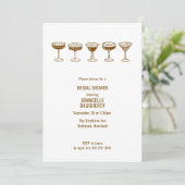 Espresso Martini Bruidsdouche met QR-code Kaart (Staand voorkant)