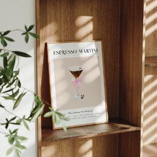 Espresso Martini Bruiloftsfeest Signature Cockta Poster