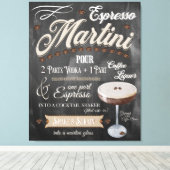 Espresso Martini Chalkboard Recipe Canvas Afdruk (Insitu (Houten vloer))