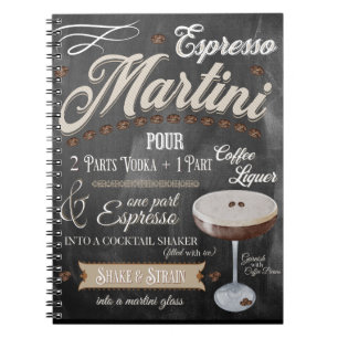 Espresso Martini Chalkboard Recipe Notitieboek