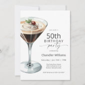 Espresso Martini Cocktail 50e verjaardagsfeest Kaart (Voorkant)