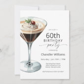 Espresso Martini Cocktail 60e verjaardagsfeest Kaart (Voorkant)