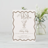 Espresso Martini Cocktail Kerstfeest Kaart (Staand voorkant)