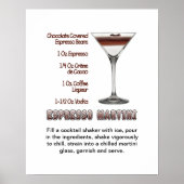 Espresso Martini Cocktail Recette 16"x20" Poster (Devant)