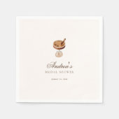 Espresso Martini Coffee Thema Bruiloftsfeest Servet (Voorkant)