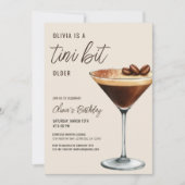 Espresso Martini Een beetje ouder verjaardagsfeest Kaart (Voorkant)