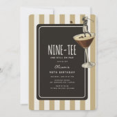Espresso Martini Golf Themed 90th Birthday Kaart (Voorkant)