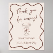 Espresso Martini Hand getrokken Bachelorette Favor Poster (Voorkant)