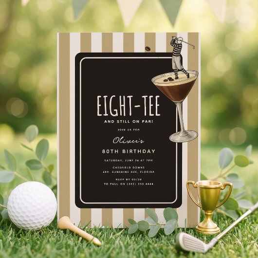 Espresso Martini Invitation 80e Anniversaire sur l