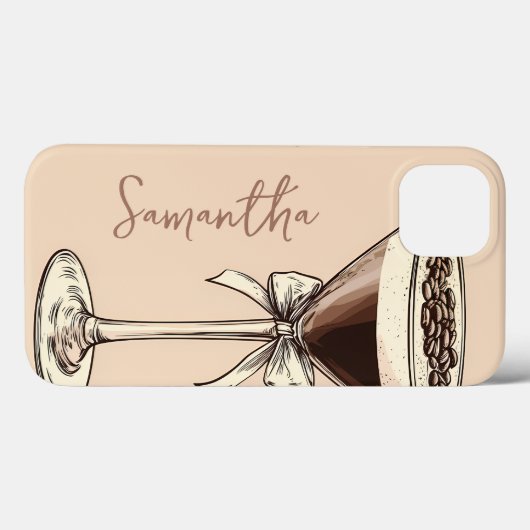 Espresso Martini Koffieliefhebber gepersonaliseerd Case-Mate iPhone Case (Achterkant (horizontaal))