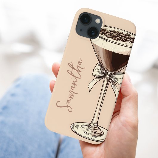 Espresso Martini Koffieliefhebber gepersonaliseerd Case-Mate iPhone Case
