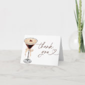 Espresso Martini Love Is Brewing Bruiloftsfeest  Bedankkaart (Voorkant)