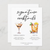 Espresso Martini Mai Tai Cocktails Trouwmenu (Voorkant / Achterkant)