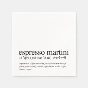 Espresso Martini Modern Quote Black Typografie Servet