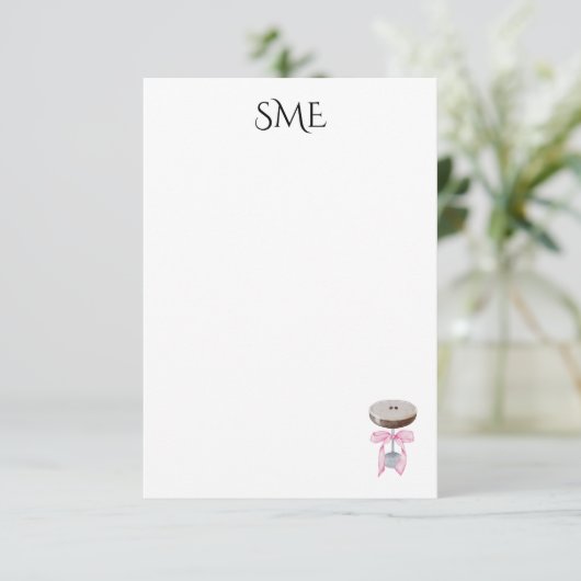 Espresso Martini Monogram briefpapier Bedankkaart (Staand voorkant)