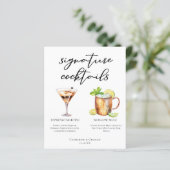 Espresso Martini Moscow Mule Cocktail Mariage Menu (Debout devant)