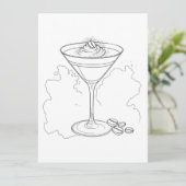 Espresso Martini Paint en Sip Afbeeldingen Kaart (Staand voorkant)