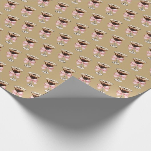 Espresso Martini Pattern Cadeaupapier (Hoek)