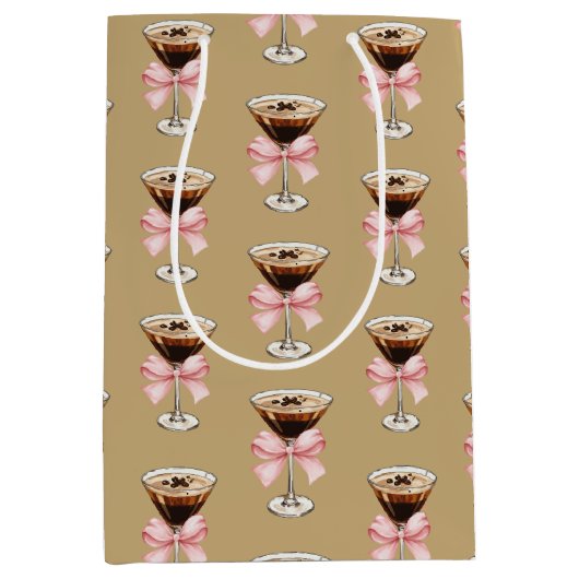 Espresso Martini Pattern Medium Cadeauzakje (Voorkant)