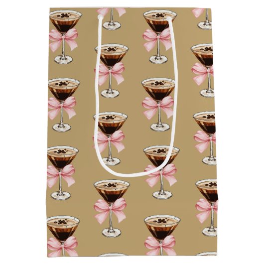 Espresso Martini Pattern Medium Cadeauzakje (Achterkant)