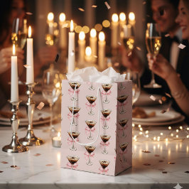 Espresso Martini Pattern Pink Medium Cadeauzakje