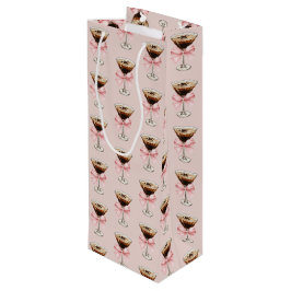 Espresso Martini Pattern Pink Wijn Cadeautas