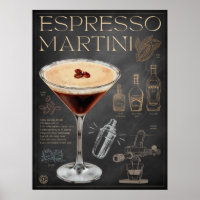 Espresso Martini Recette Tableau noir Cocktail Art