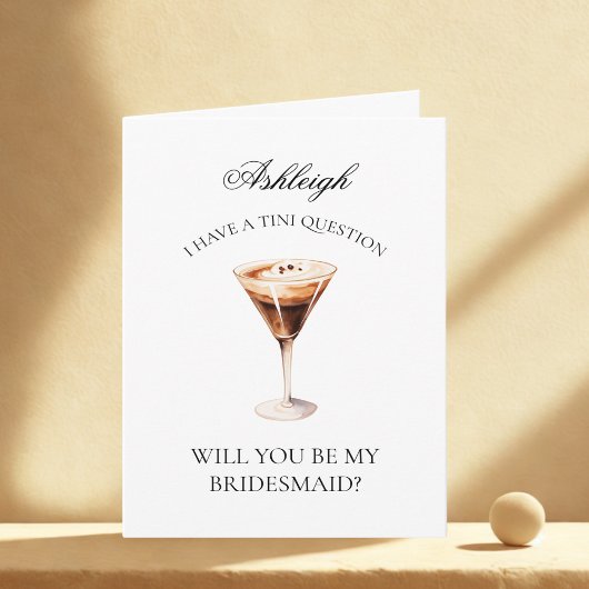Espresso Martini Serez-Vous Ma Carte D'Épouse